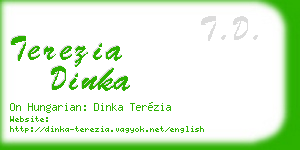 terezia dinka business card
